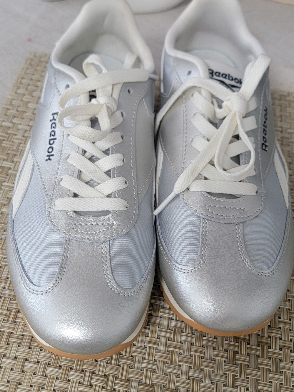 Reebok Women’s Silver Classic Lace-Up Sneakers - Picture 11 of 12